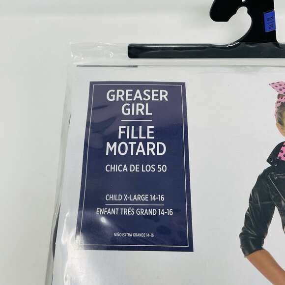 Greaser Girl Retro 50's Sock Hop Dress Up Youth Halloween Costume XL 14/16 464 - Picture 3 of 7